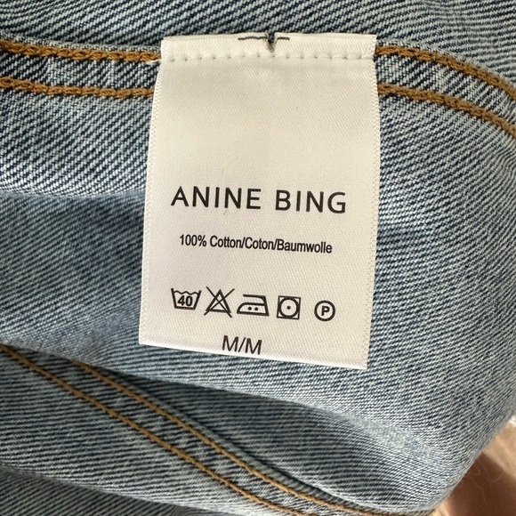 Women’s Anine Bing 1999 Classic Blue Denim Jacket Size M - Picture 5 of 6